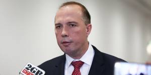 Then Immigration Minister Peter Dutton in 2015.