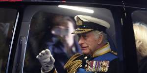 King Charles III appeared emotional and exhausted at his mother’s funeral on Monday after 10 days of public engagements following her death.