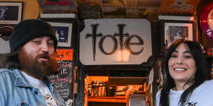 Shane Hilton and Leanne Chance,the new owners of The Tote in Collingwood. 