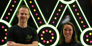 muru-D entrepreneur in residence Mick Liubinskas and co-founder Annie Parker.