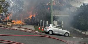 Fire rips through multiple Brisbane homes