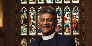 Anglican Archbishop-elect Kanishka de Silva Raffel,pictured at St Andrew’s Cathedral,will be consecrated later this month.