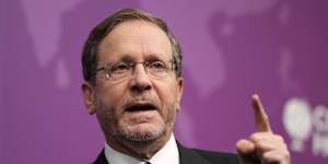 Israeli President Isaac Herzog said most Israelis were not ready to countenance the creation of a Palestinian state.