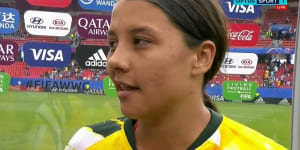 'Suck on that':Kerr's blunt message after Matildas'stunning win