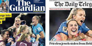 The Guardian and Telegraph’s front pages.