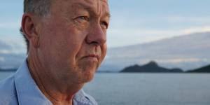 David Naggs in the Whitsundays,looking for the spot where his son died in a crash. “It’s a cold,lonely place to die.”