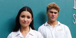 Freshwater High school captains Sebastian Rayel and Sophie Rawstorne. 