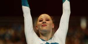 Allana Slater after a winning routine.