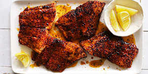 Blackened barramundi.