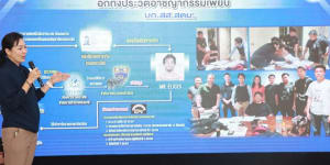 Thai authorities spell out the investigation and arrest of Elices who they allege is an “Aussie Hells Angel” in a presentation in December.