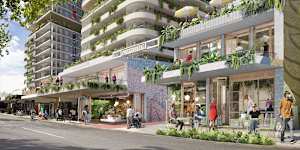 An artist’s impression released by Brisbane City Council to promote the Wynnum Suburban Renewal Precinct Plan.