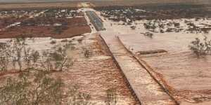 Tropical Cyclone Narelle flooding.