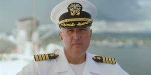 The US Commander of the Pacific Partnership,Captain Brian Quin. 