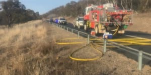 Three dead after fiery crash south of Canberra