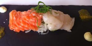 The generous sashimi platter at Iceworks.