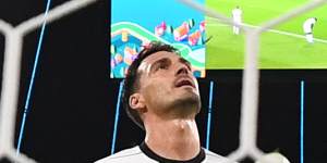 Dejected German defender Mats Hummels after his own goal,which proved decisive,against France.