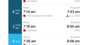 On Monday,five out of eight express buses scheduled to the city from Manly within one hour never materialised.