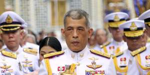 Thailand's King Maha Vajiralongkorn in 2018. He spent six years as a young crown prince in Australia,studying first at the King’s School in Parramatta before four years at the Royal Military College Duntroon and time with a regiment in Perth.