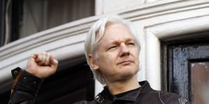 Julian Assange in 2017. Former attorneys-general say the US pursuit of the WikiLeaks founder sets a dangerous precedent for journalists and whistleblowers. 