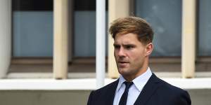 Jack de Belin has denied allegations he raped a woman during a night out in Wollongong.