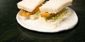 King George whiting sandwich.