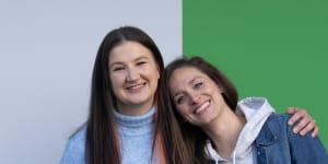 Natalia Nowak (left) struggled to make friends in Sydney,but found it easier in Melbourne,where she met Monica Milowski.