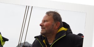 Peter van Duyn steers past Cape Horn aboard the Barque Europa in 2015.