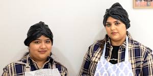 Sanjana and Shivangi Munial prepare sell North Indian food on Facebook Marketplace from their South Wentworthville home.