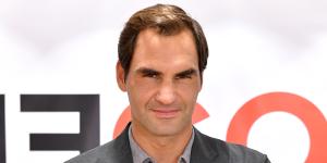 Roger Federer wearing Uniqlo and a Rolex.