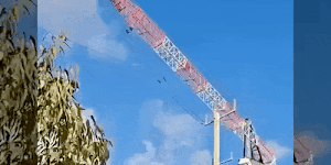 The crane collapsed on a Derrimut worksite on Wednesday morning.