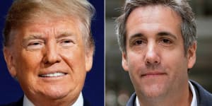 Former President Donald Trump and his former fixer Michael Cohen.