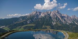 The Alps,soaring in summer.