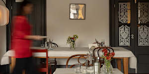 Inside the Castlemaine restaurant.