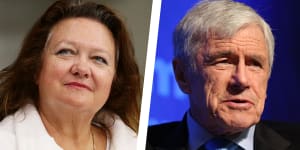 Gina Rinehart and Kerry Stokes are among those battling for control of Warrego Energy.