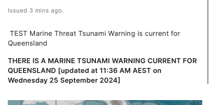 No,a tsunami is not headed for Brisbane