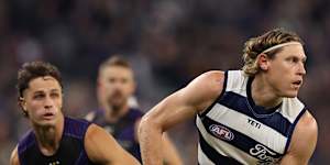 The Cats have “managed” Mark Blicavs and left him out of their team for the match against St Kilda,but he has been named as an emergency.
