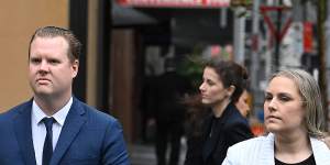 Kristian White outside the NSW Supreme Court in Sydney during his manslaughter trial.