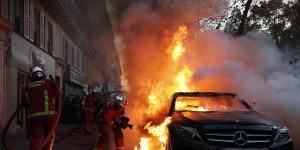 Police fire tear gas at Paris protest against police violence