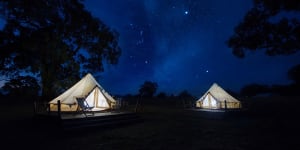 PLEASE ARCHIVEÂ sataug10limestone limestone coast south australia;text by Mark Chipperfield;SUPPLIED via journalist;Bellwether glamping tents