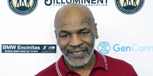 Mike Tyson at a celebrity golf tournament in 2019.