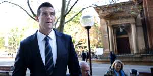 Ben Roberts-Smith arriving at the Federal Court in Sydney on Wednesday for a defamation trial.