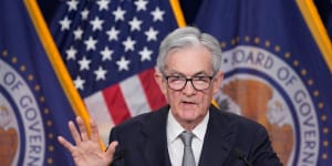 Federal Reserve chair Jerome Powell as he explained the US central bank’s latest rate decision.