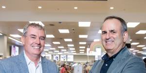 Best&Less chairman Jason Murray (left) and CEO Rod Orrock. 
