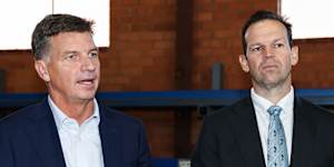 Liberal leader Angus Taylor and Nationals leader Matt Canavan.