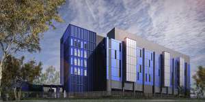 Render of the Macquarie Data Centre’s IC3 Super West project in Macquarie Park,Sydney.
