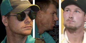 Banned:Steve Smith,David Warner and Cameron Bancroft.