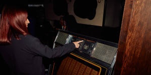 An authentic vintage jukebox at Pleasure Club.