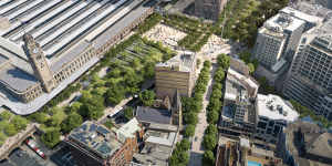 The proposal would transform the public space outside Central Station. 