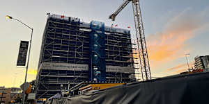 Cross River Rail site on Roma Street,Brisbane. 