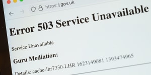 UK government websites’ were among those affected.